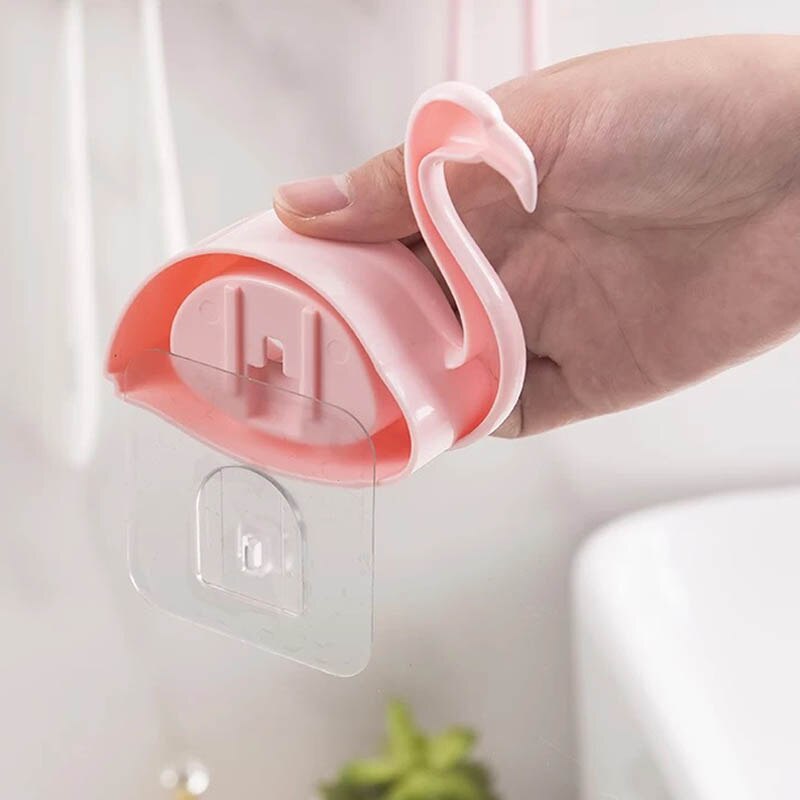 Flamingo Toothbrush Suction Holder Flamingo Toothbrush Suction Holder