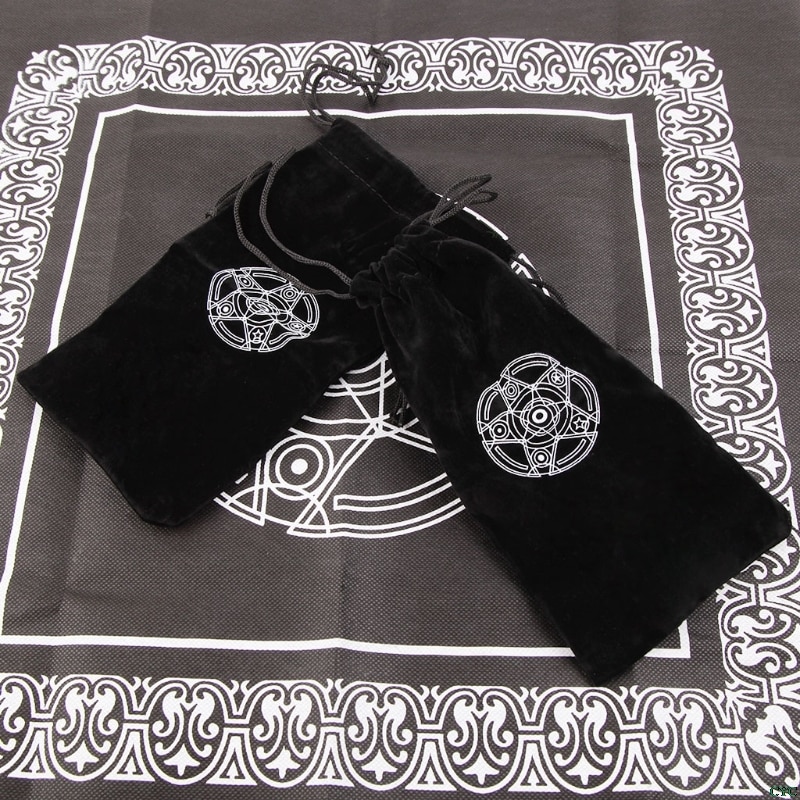 Flannel Drawstring Tarot Card Bag Flannel Drawstring Tarot Card Bag
