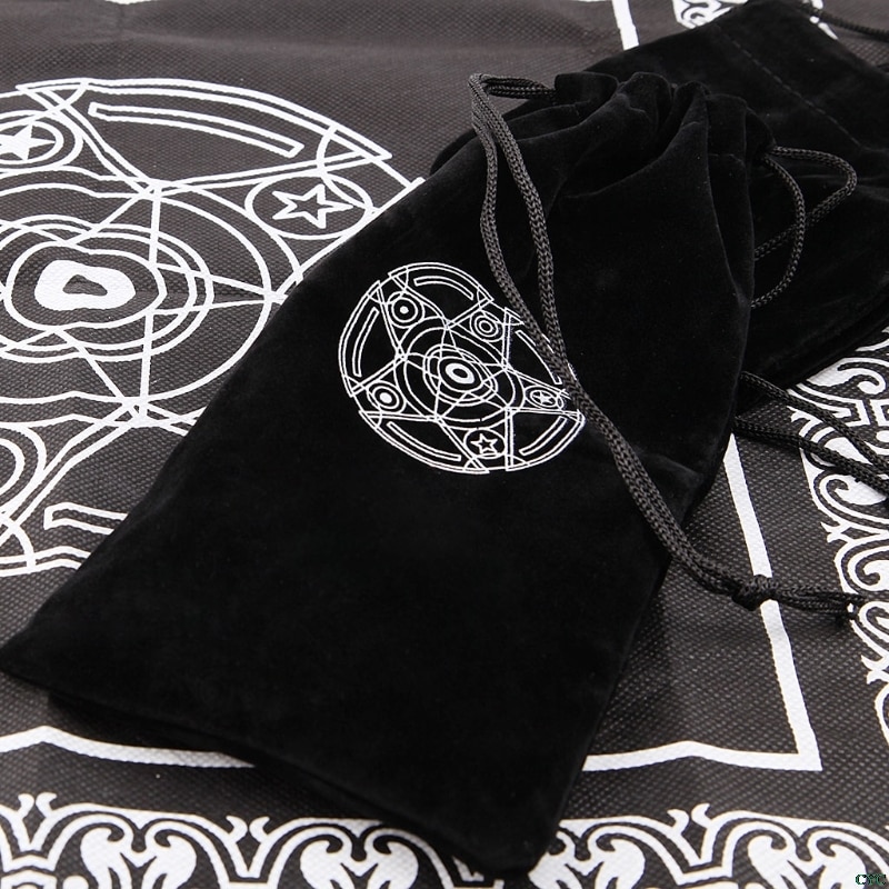 Flannel Drawstring Tarot Card Bag Flannel Drawstring Tarot Card Bag