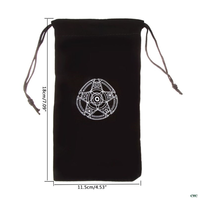 Flannel Drawstring Tarot Card Bag Flannel Drawstring Tarot Card Bag