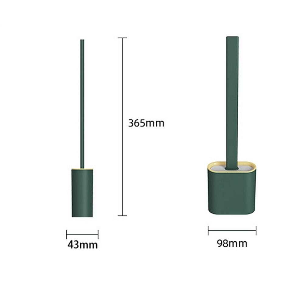 Flat Silicone Toilet Brush with Holder Flat Silicone Toilet Brush with Holder