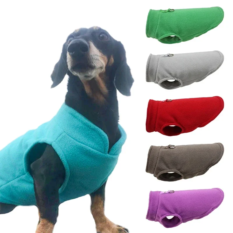 Fleece Dog Coat with D-Ring Fleece Dog Coat with D-Ring