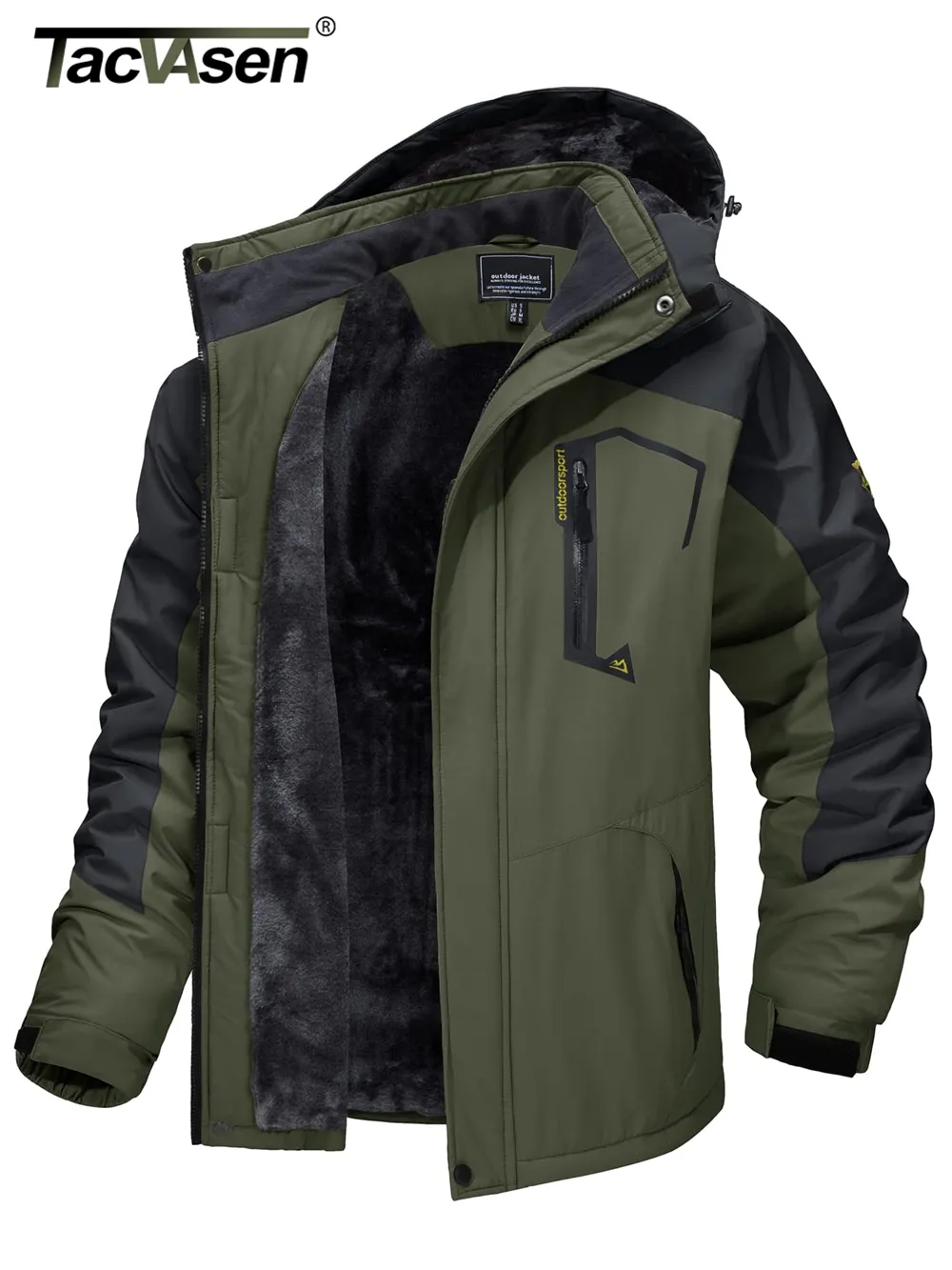 Fleece Lining Mountain Jacket Mens Hiking Jacket Outdoor Removable Hooded Coats Ski Snowboard Parka Winter Outwear Fleece Lining Mountain Jacket Mens Hiking Jacket Outdoor Removable Hooded Coats Ski Snowboard Parka Winter Outwear