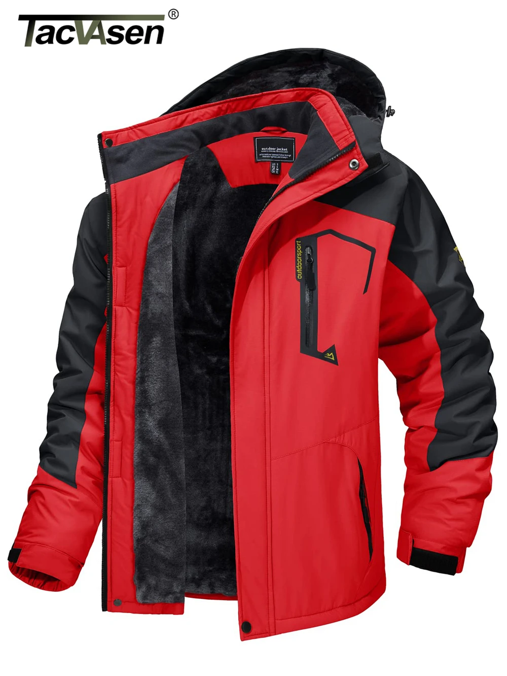 Fleece Lining Mountain Jacket Mens Hiking Jacket Outdoor Removable Hooded Coats Ski Snowboard Parka Winter Outwear Fleece Lining Mountain Jacket Mens Hiking Jacket Outdoor Removable Hooded Coats Ski Snowboard Parka Winter Outwear