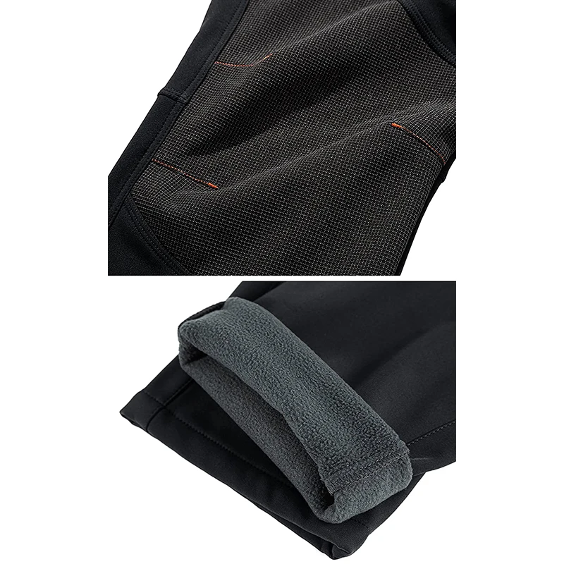 Fleece Pants Men's Snow Ski Pants Windproof Shell Hiking Pants with 4 Zipper Pockets Winter Waterproof Trousers Fleece Pants Men's Snow Ski Pants Windproof Shell Hiking Pants with 4 Zipper Pockets Winter Waterproof Trousers