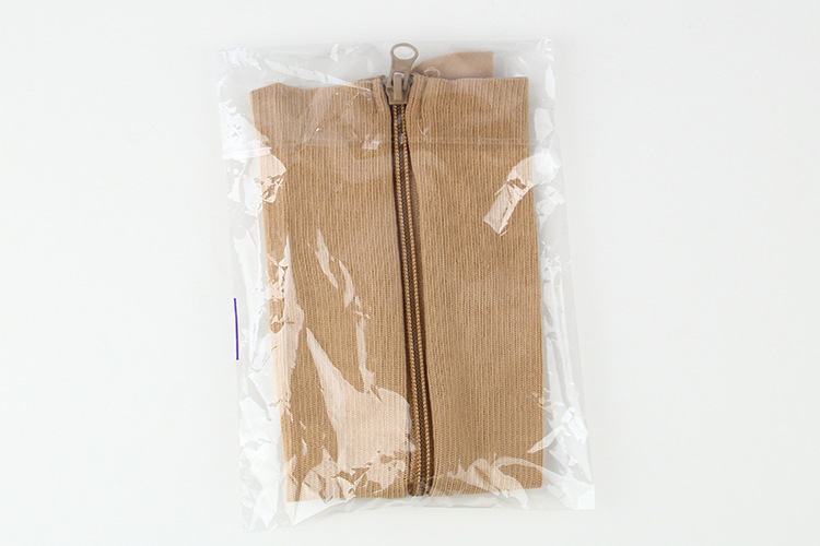 Flesh Color Sports Compression Zipper Socks Vein Stretch Socks