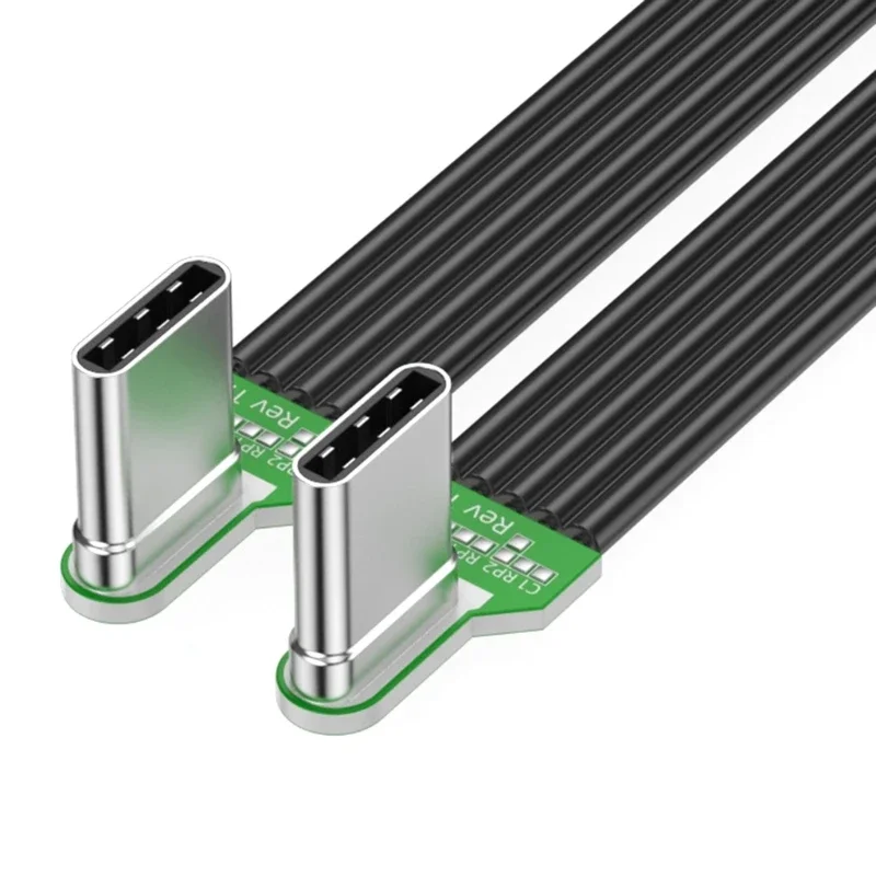 Flexible Flat Silicone USB C to USB C Cable Left/Right Angled for Camera Phones 60W Fast 480Mbps Data Transfer Flexible Flat Silicone USB C to USB C Cable Left/Right Angled for Camera Phones 60W Fast 480Mbps Data Transfer