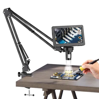 Flexible Microscope Arm Stand,Adjustable Metal Bracket Coin Microscope Mount Compatible with DM4 DM7 DM9 MS1 MS3 Flexible Microscope Arm Stand,Adjustable Metal Bracket Coin Microscope Mount Compatible with DM4 DM7 DM9 MS1 MS3