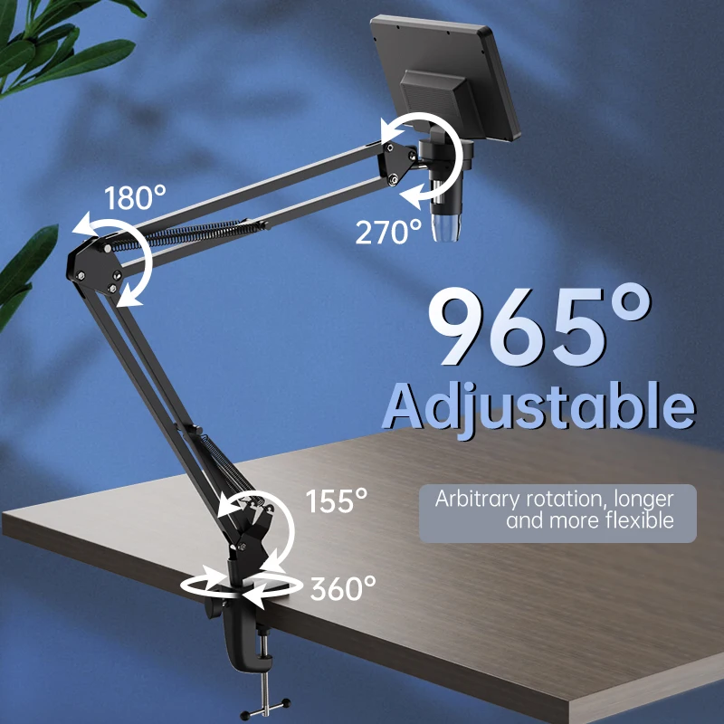 Flexible Microscope Arm Stand,Adjustable Metal Bracket Coin Microscope Mount Compatible with DM4 DM7 DM9 MS1 MS3 Flexible Microscope Arm Stand,Adjustable Metal Bracket Coin Microscope Mount Compatible with DM4 DM7 DM9 MS1 MS3