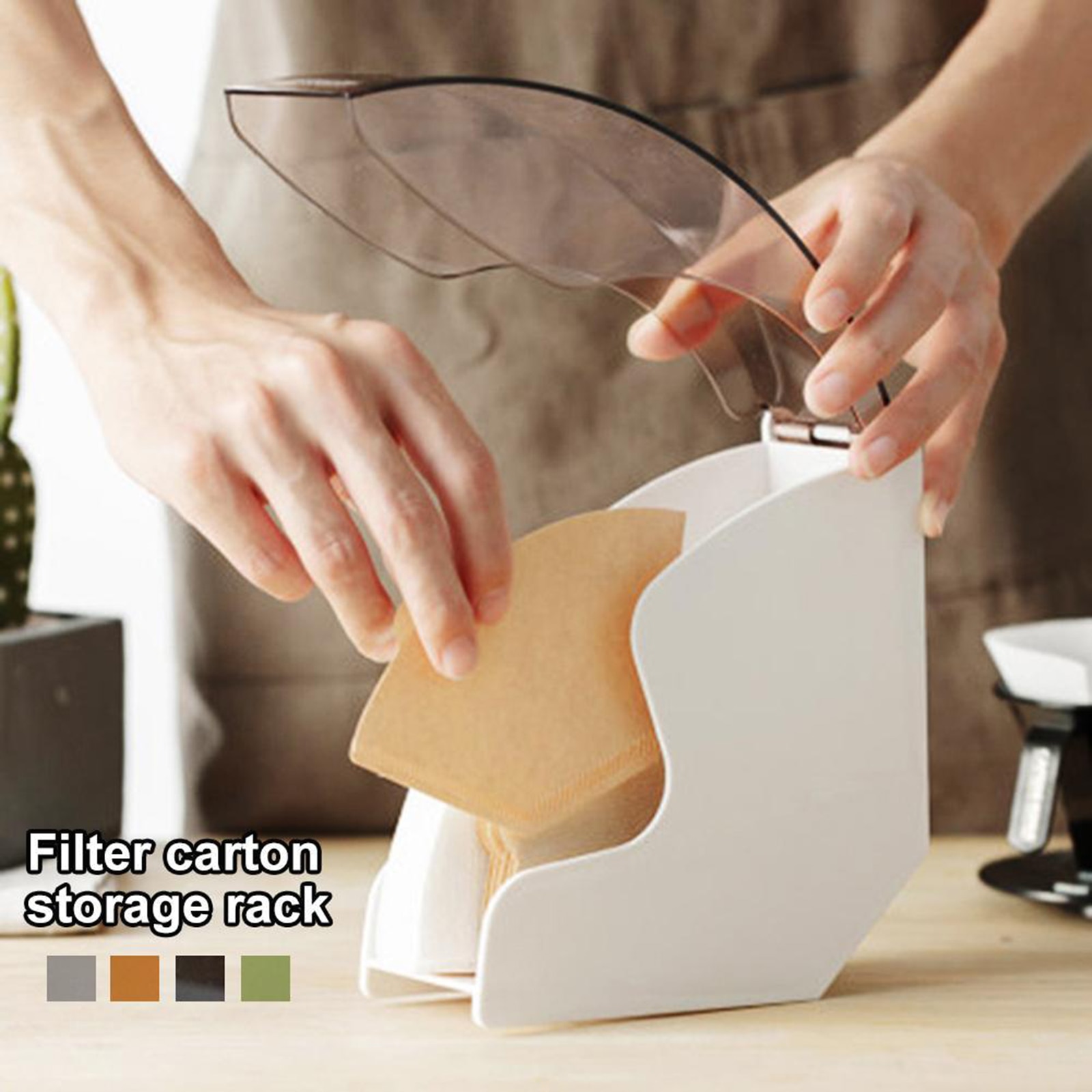 Flip Cover Coffee Filter Holder Dispenser Flip Cover Coffee Filter Holder Dispenser