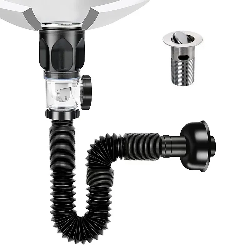 Flip-Top Kitchen Sink Drain Retractable Deodorizing Filter Flexible Downspout Bathroom Sink Anti Clogging Kitchen Flip-Top Kitchen Sink Drain Retractable Deodorizing Filter Flexible Downspout Bathroom Sink Anti Clogging Kitchen