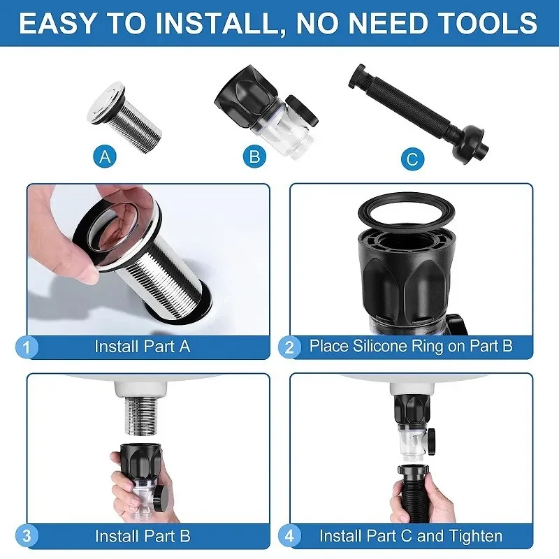 Flip-Top Kitchen Sink Drain Retractable Deodorizing Filter Flexible Downspout Bathroom Sink Anti Clogging Kitchen Flip-Top Kitchen Sink Drain Retractable Deodorizing Filter Flexible Downspout Bathroom Sink Anti Clogging Kitchen