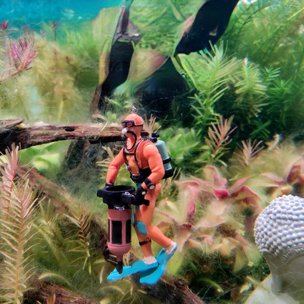 Floating Aquarium Diver Ornament