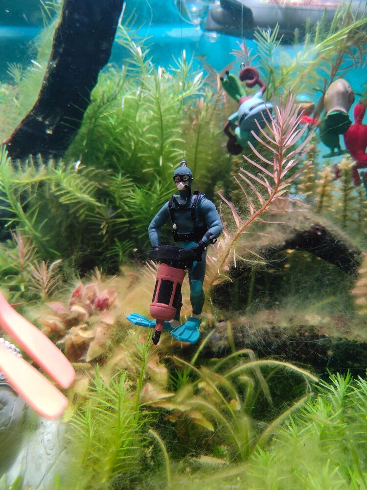 Floating Aquarium Diver Ornament