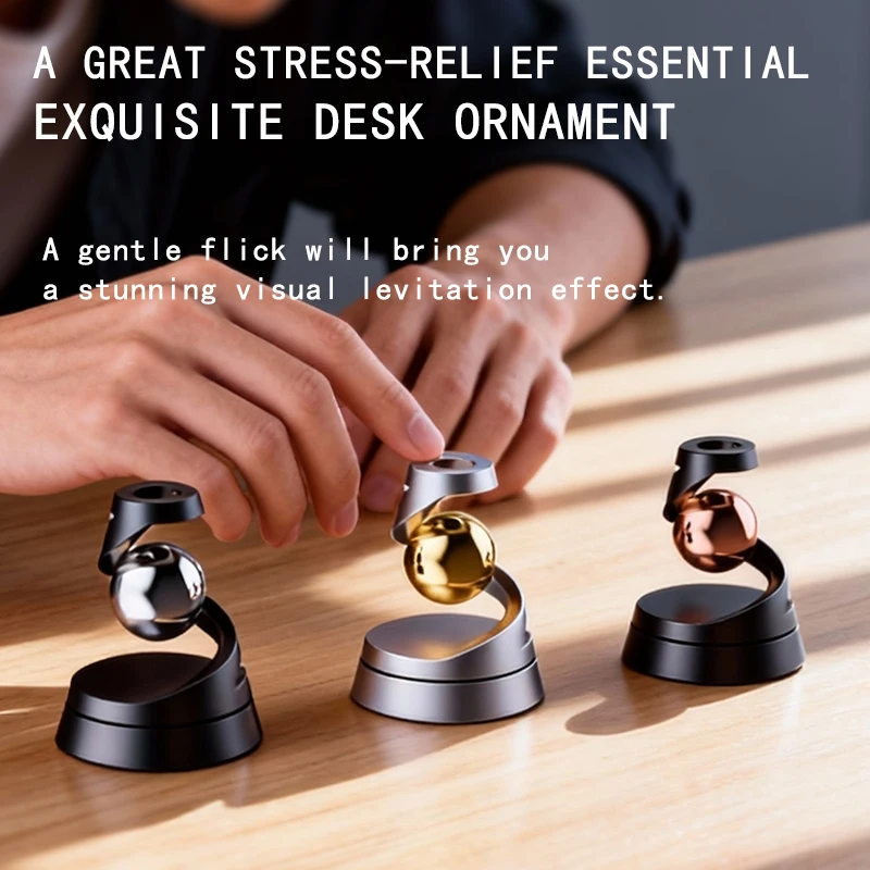 Floating Gyroscope Stress Relief EDC Desk Decor Interactive Sensory Toy Novelty Gift Best Seller fidget toy gift