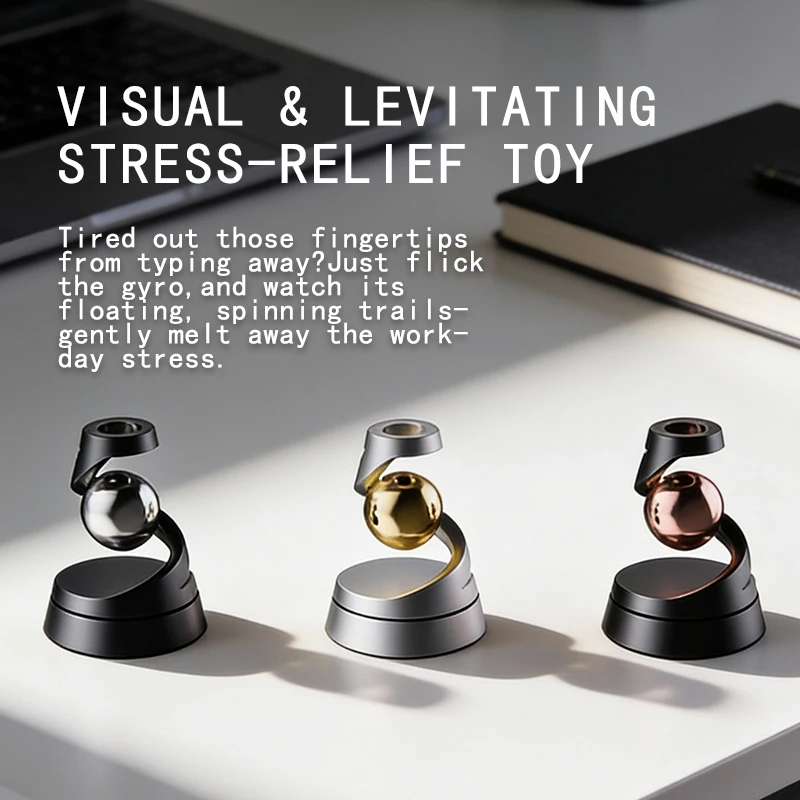 Floating Gyroscope Stress Relief EDC Desk Decor Interactive Sensory Toy Novelty Gift Best Seller fidget toy gift