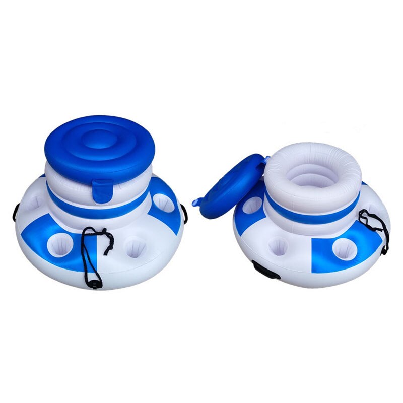 Floating Ice Chest with Lid and Glass Holders Floating Ice Chest with Lid and Glass Holders