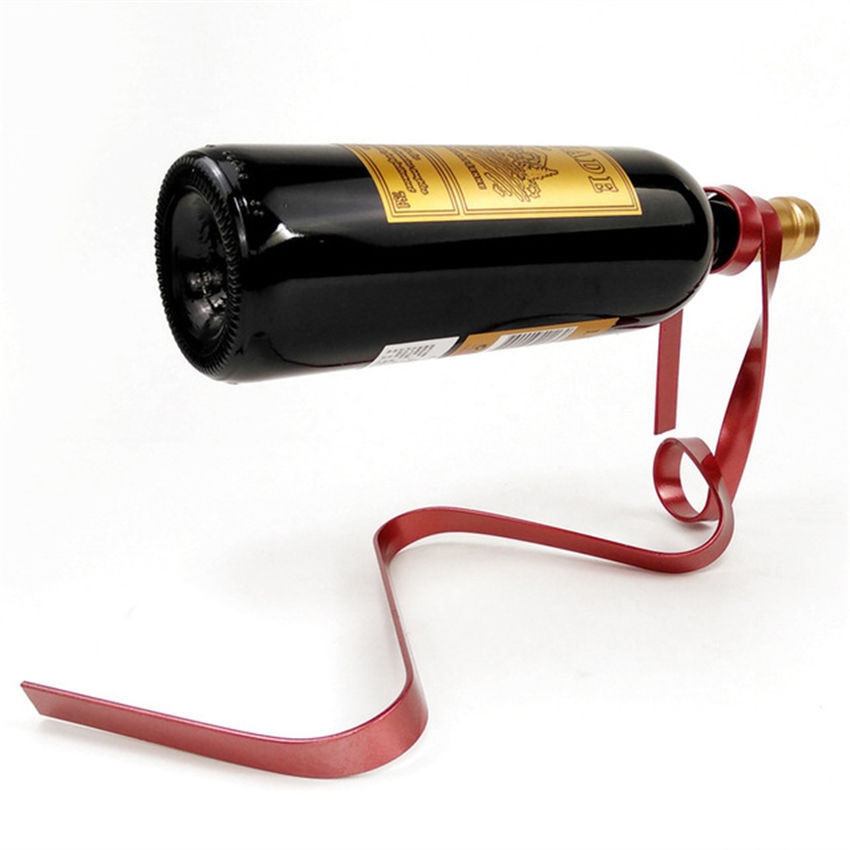 Floating Ribbon Single Bottle Wine Holder Floating Ribbon Single Bottle Wine Holder