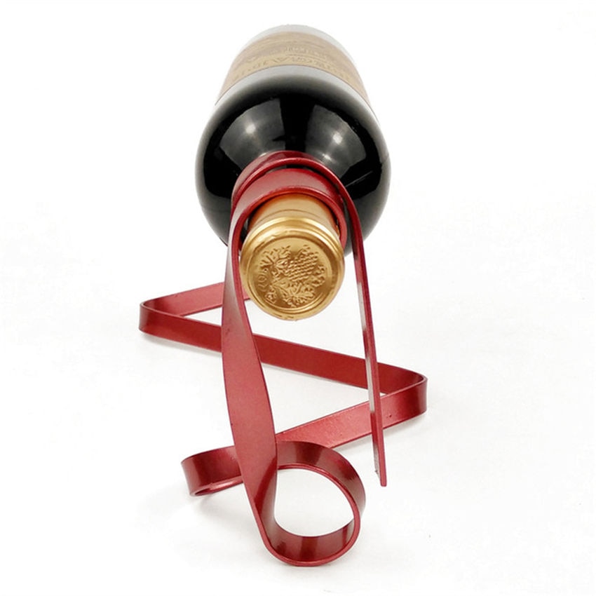 Floating Ribbon Single Bottle Wine Holder Floating Ribbon Single Bottle Wine Holder