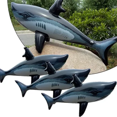 Floating Shark Float Toy Kids Adults Inflatable Water Swimming Pool Simulation Whale Fish Animals Toys Pool Accessories