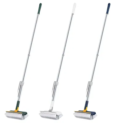 Floor Scrub Brush 3 in 1 Long Handle Removable Adjustable Wiper Broom Tools Tile Magic Squeegee Cleaning Kitchen Floor Scrub Brush 3 in 1 Long Handle Removable Adjustable Wiper Broom Tools Tile Magic Squeegee Cleaning Kitchen