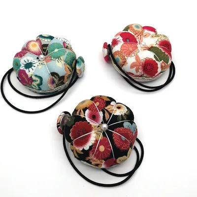 Floral Cloth Pin Cushion Wrist Band