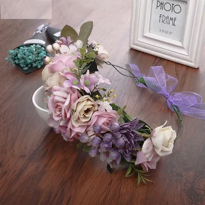 Floral Crown Artificial Flower Headpiece Floral Crown Artificial Flower Headpiece