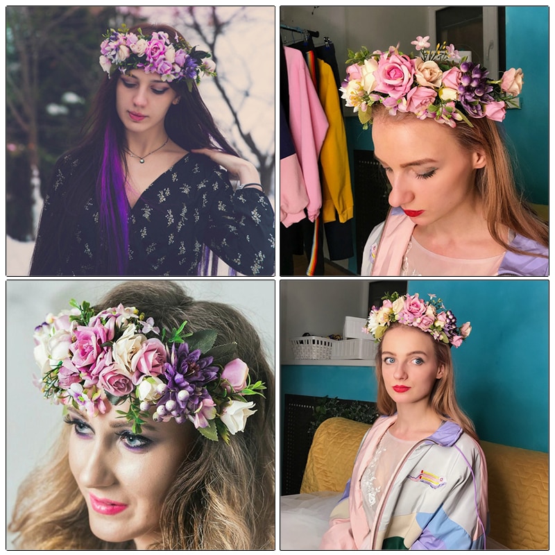 Floral Crown Artificial Flower Headpiece Floral Crown Artificial Flower Headpiece