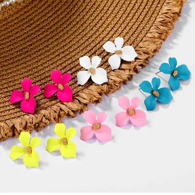 Floral Earrings Ladies Accessory Floral Earrings Ladies Accessory