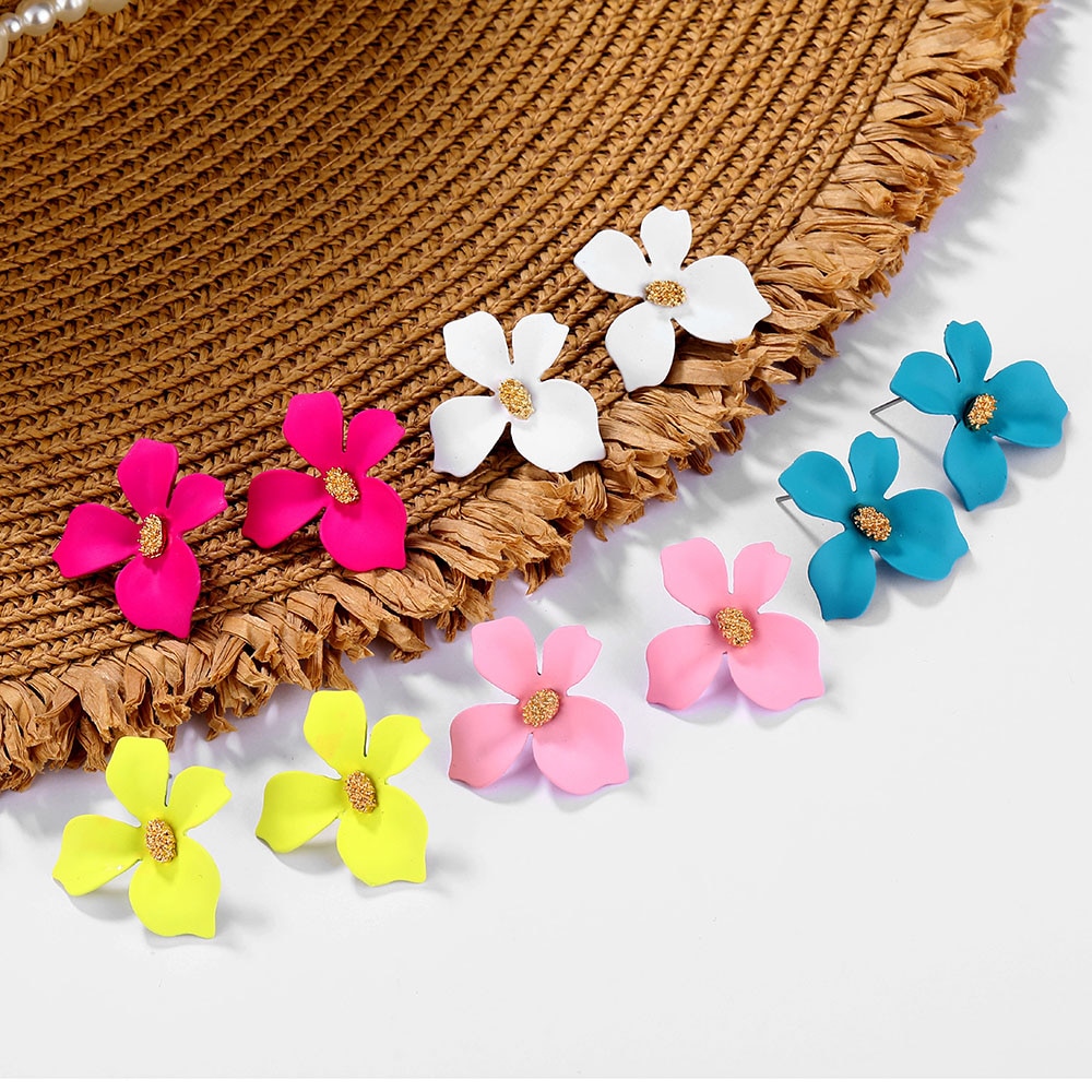 Floral Earrings Ladies Accessory
