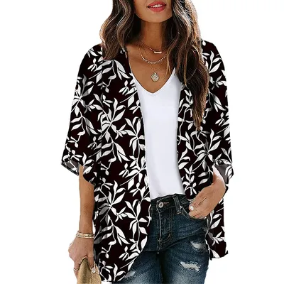 Floral Print Kimono Cover Up