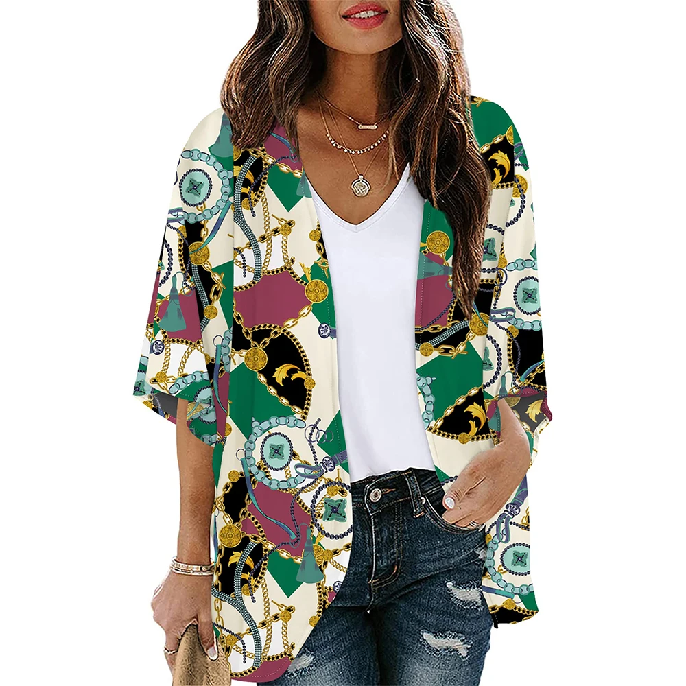 Floral Print Kimono Cover Up