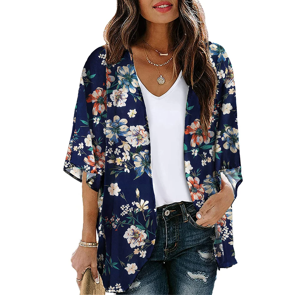 Floral Print Kimono Cover Up
