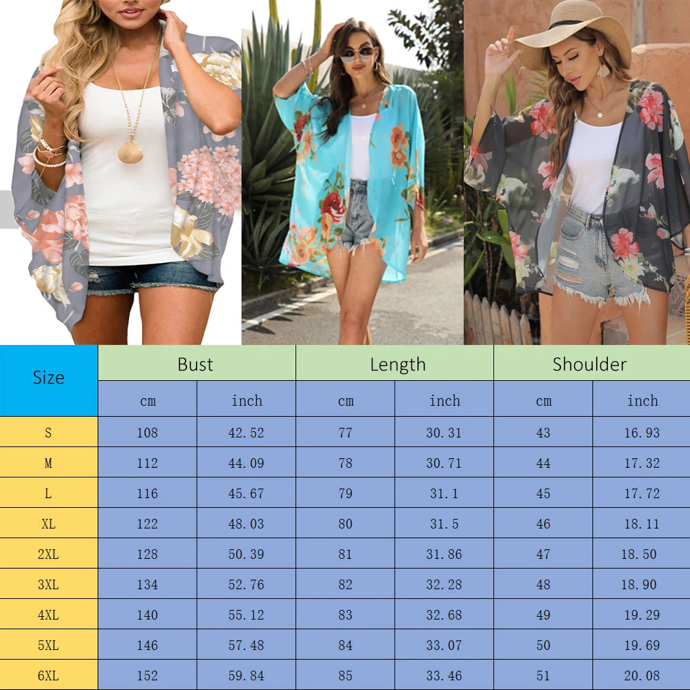 Floral Print Kimono Cover Up