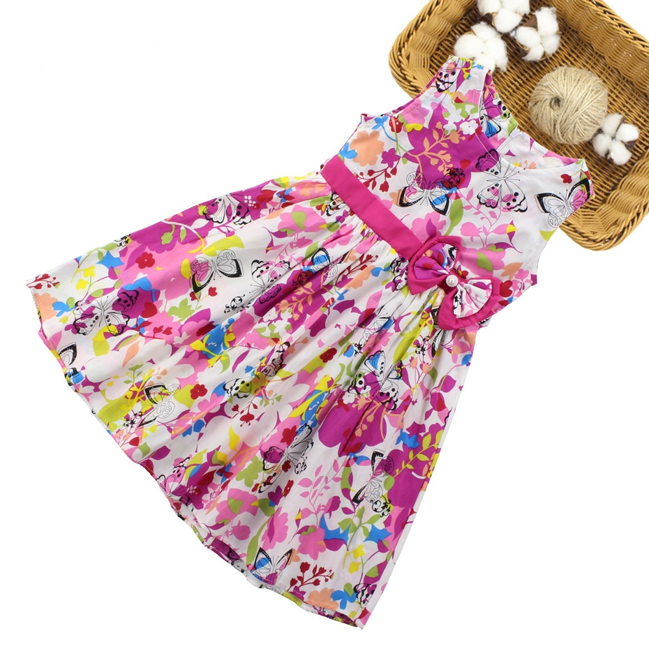 Floral Summer Girls Sleeveless Dress