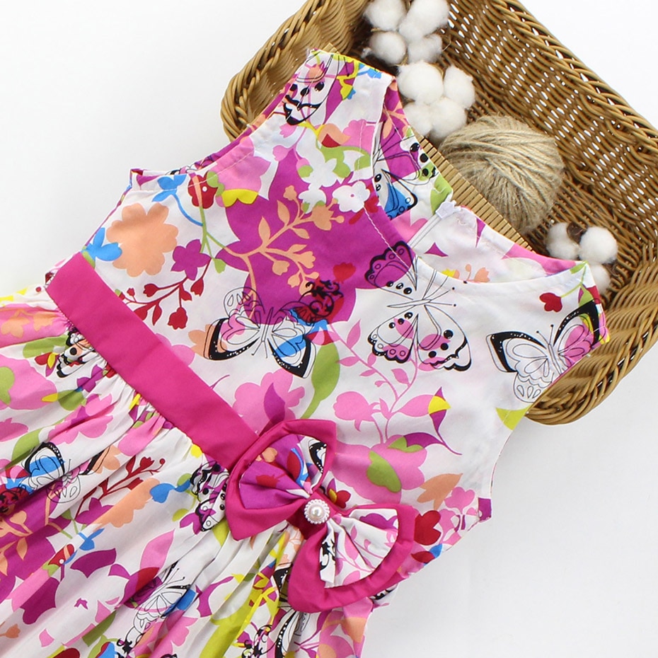 Floral Summer Girls Sleeveless Dress