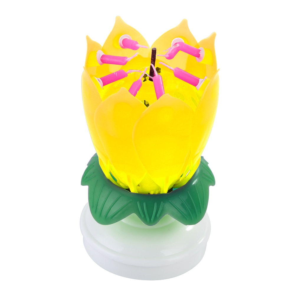 Flower Candles Rotating Birthday Candles