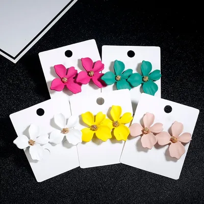 Flower Earrings Ladies Accessory Flower Earrings Ladies Accessory