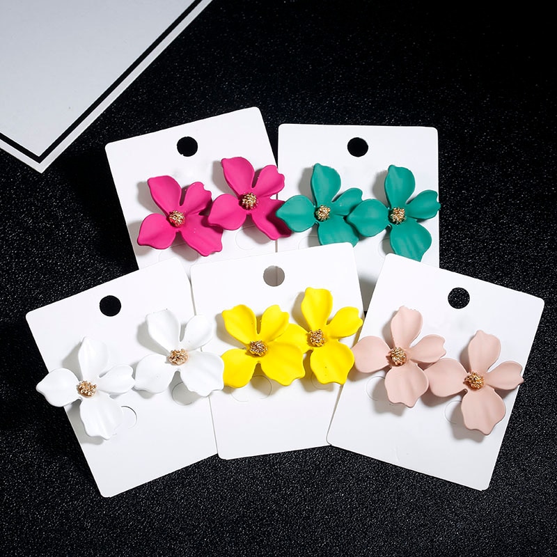 Flower Earrings Ladies Accessory
