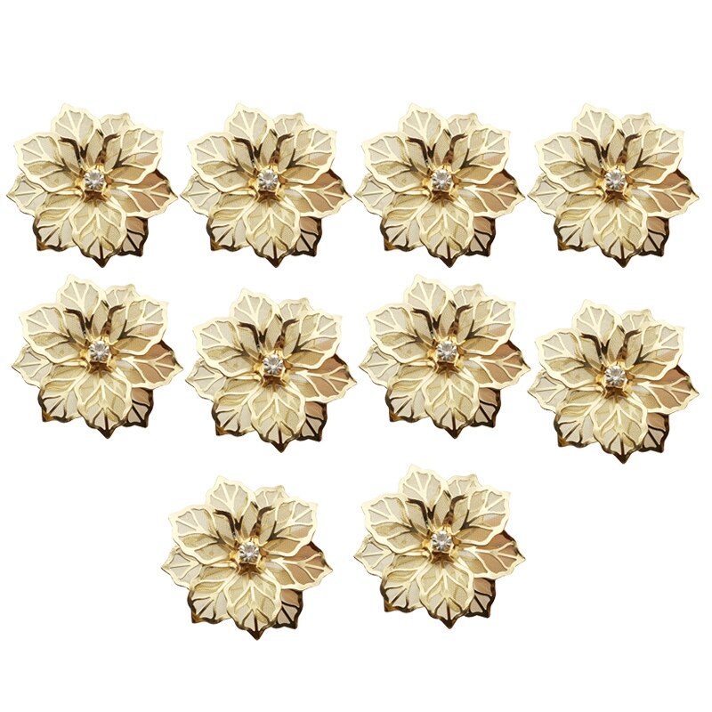 Flower Metal Napkin Rings (10pcs)