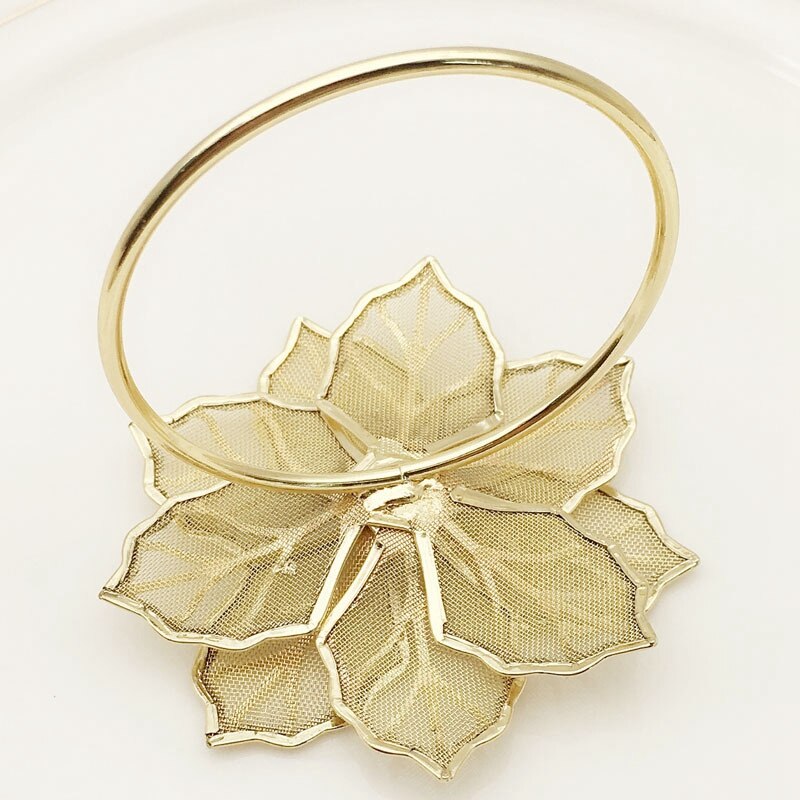Flower Metal Napkin Rings (10pcs)