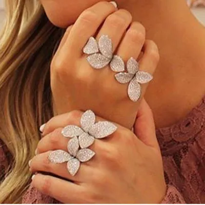 Flower Ring Elegant Party Rings Flower Ring Elegant Party Rings