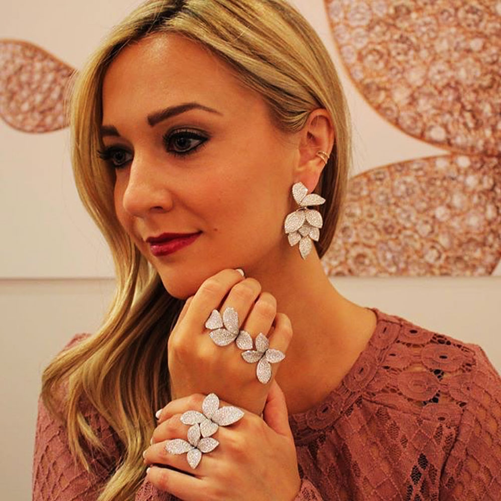 Flower Ring Elegant Party Rings Flower Ring Elegant Party Rings