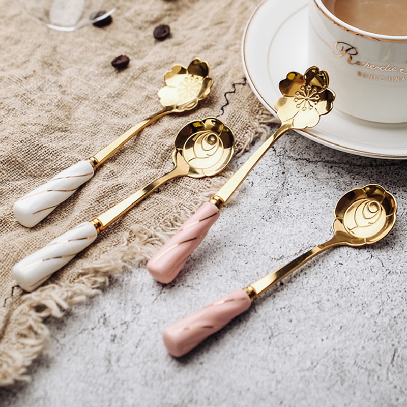 Flower Spoon Stainless Steel Utensil Flower Spoon Stainless Steel Utensil