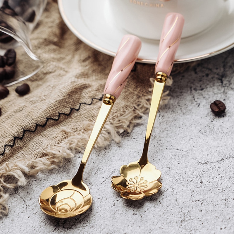 Flower Spoon Stainless Steel Utensil Flower Spoon Stainless Steel Utensil