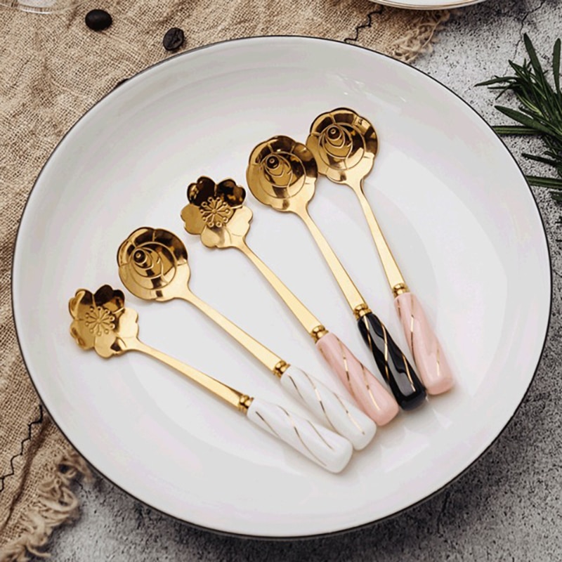 Flower Spoon Stainless Steel Utensil Flower Spoon Stainless Steel Utensil
