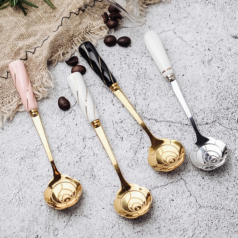Flower Spoon Stainless Steel Utensil Flower Spoon Stainless Steel Utensil