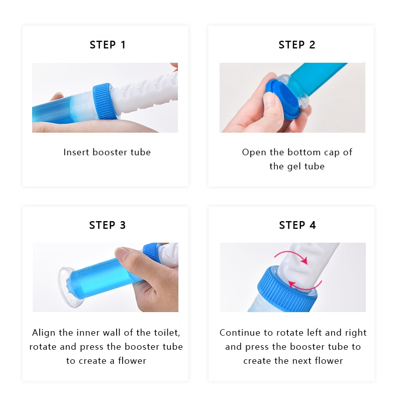 Flower Toilet Gel Stamp Freshener