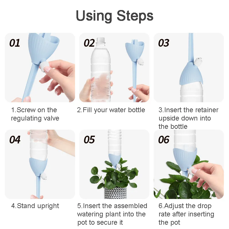 Flower Watering Device Dripper Automatic Watering Adjustable Flow Rate Watering Flower Irrigator Water Seepage Device