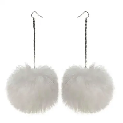 Fluffy Dangle Pom Pom Earrings Fluffy Dangle Pom Pom Earrings